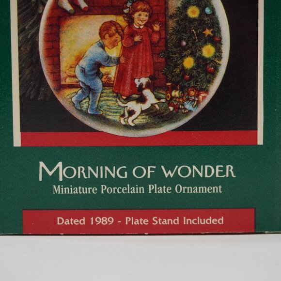 3 VINTAGE 1989 Hallmark Keepsake Ornament Ceramic Plate - Morning of Wonder - Picture 3 of 7